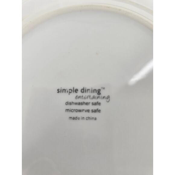 Simple Dining White Ceramic 10 pc Lot – 6 Salad Plates 6" + 4 Plates 8" - Picture 2 of 6